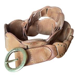 Armani Exchange Brown Leather Belt Sz XS cottagecore boho festival artsy